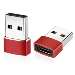 Adaptateur USB Male Vers USB Type C Femelle - Rouge