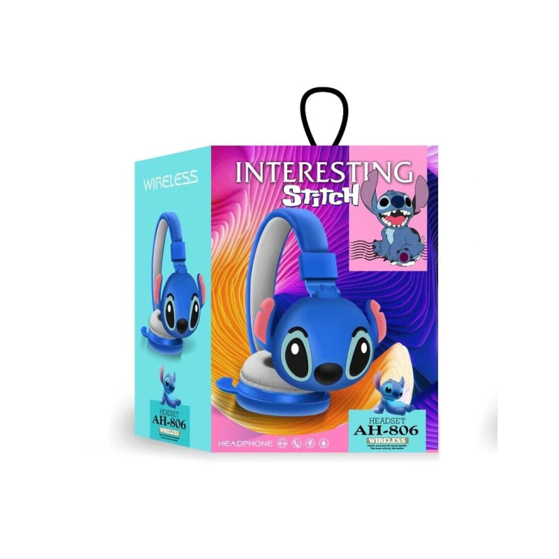 Casque Bluetooth MP3 STITCH AH-806 - Bleu