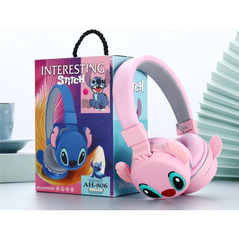 Casque Bluetooth MP3 STITCH AH-806 - Rose