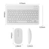 Combo Mini Clavier et Souris Bluetooth - Blanc