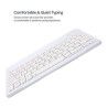 Combo Mini Clavier et Souris Bluetooth - Blanc