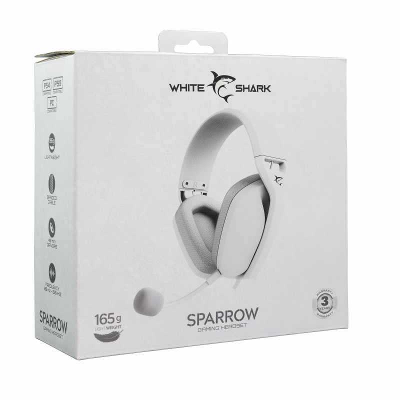 Casque Gaming WHITE SHARK SPARROW GH-2443 - Blanc