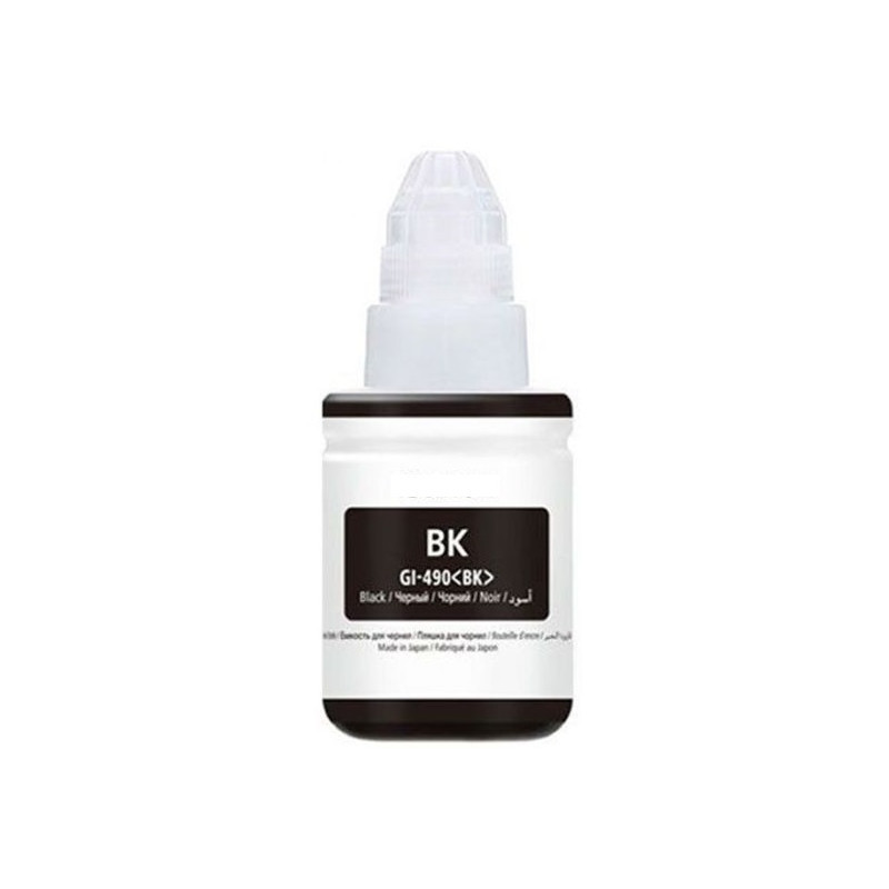 Bouteille d'encre Adaptable GI-490 pour Canon 135ml - Noir