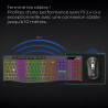 Combo Clavier et Souris sans Fil + Tapis ADVANCE CLS-3100BK RGB - Noir