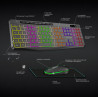 Combo Clavier et Souris sans Fil + Tapis ADVANCE CLS-3100BK RGB - Noir