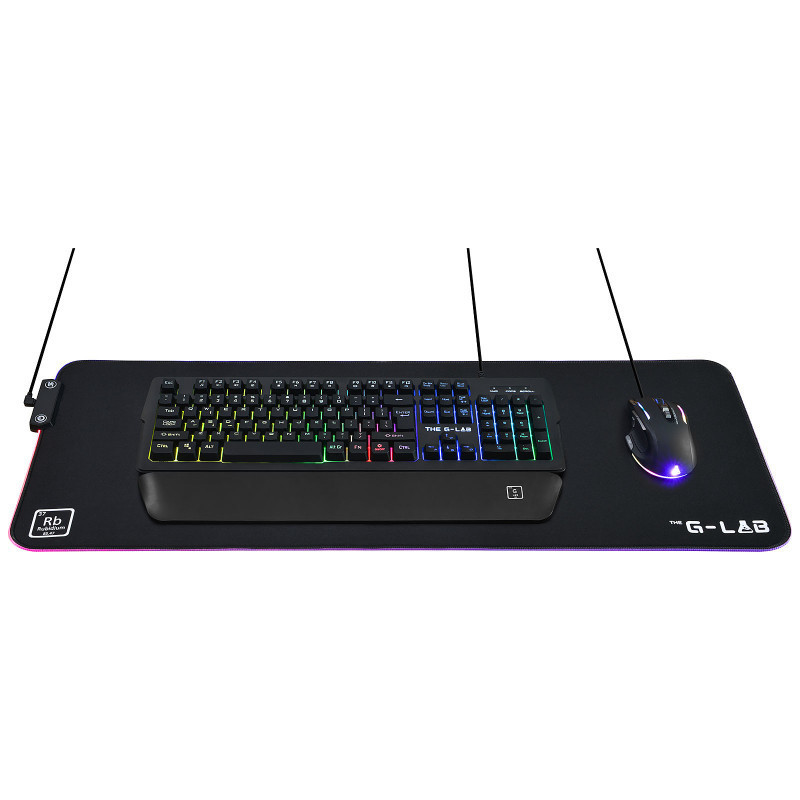 Tapis de Souris THE G-LAB RUBIDIUM XXL RGB 80x30 cm - Noir