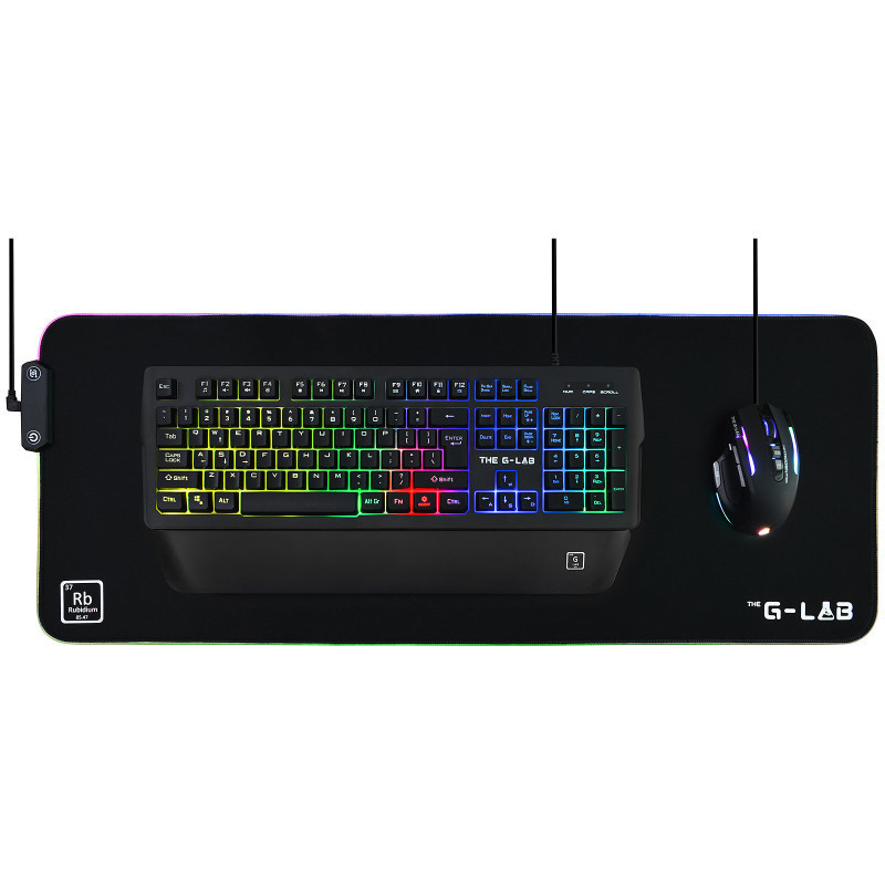 Tapis de Souris THE G-LAB RUBIDIUM XXL RGB 80x30 cm - Noir
