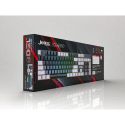 Clavier Mécanique JEDEL KL-95D - Noir Blanc - Blue Switch