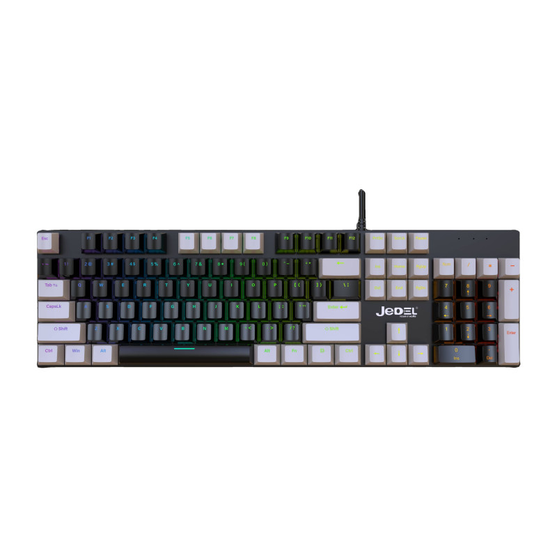 Clavier Mécanique JEDEL KL-95D - Noir Blanc - Blue Switch