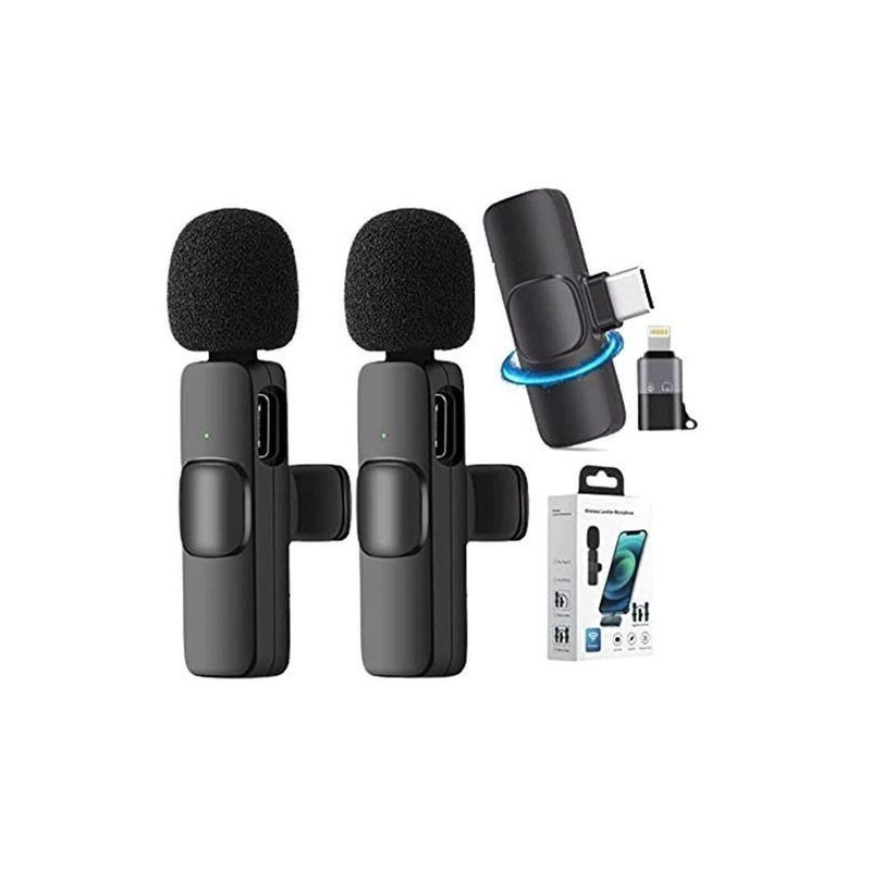 Double Microphone Lavalier Sans Fil K11 Type C / Lightning