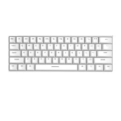 Clavier Gaming Mécanique H61K RGB - Blanc - Blue Switch