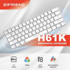 Clavier Gaming Mécanique H61K RGB - Blanc - Blue Switch