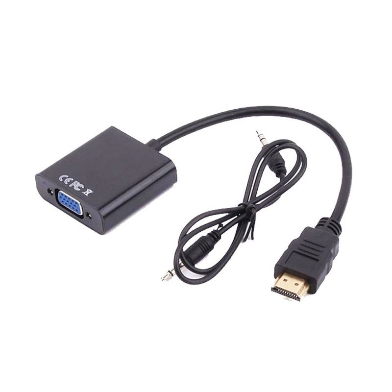 Adaptateur HDMI vers VGA avec Audio - Noir