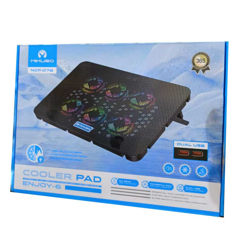 Refroidisseur USB MIKUSO NCP-076 RGB pour Pc 17" - Noir