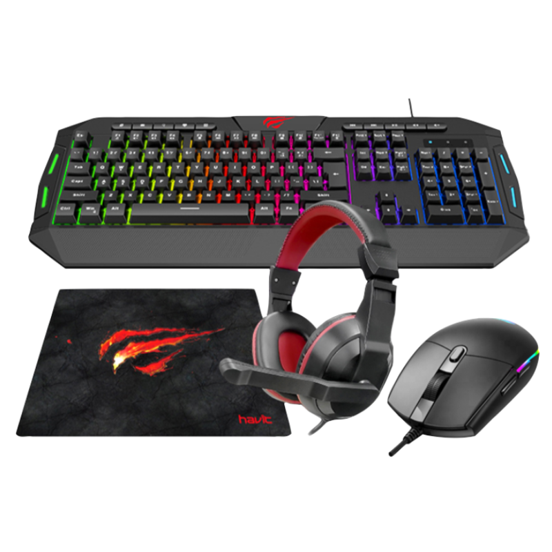 Pack Gaming 4 en 1 HAVIT KB501CM - Noir