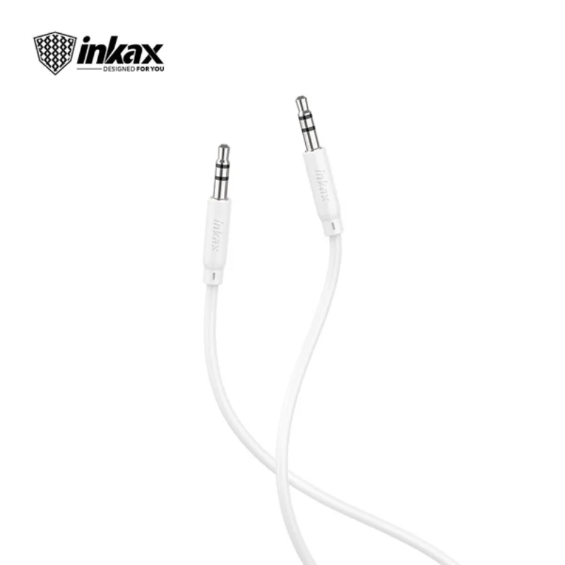 Cable AUX Jack 1m INKAX AC-01 - Blanc