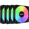 Pack 4 Ventilateur RAIDAMX X-AIR NV-X120FBDC4 - LED ARGB - Noir