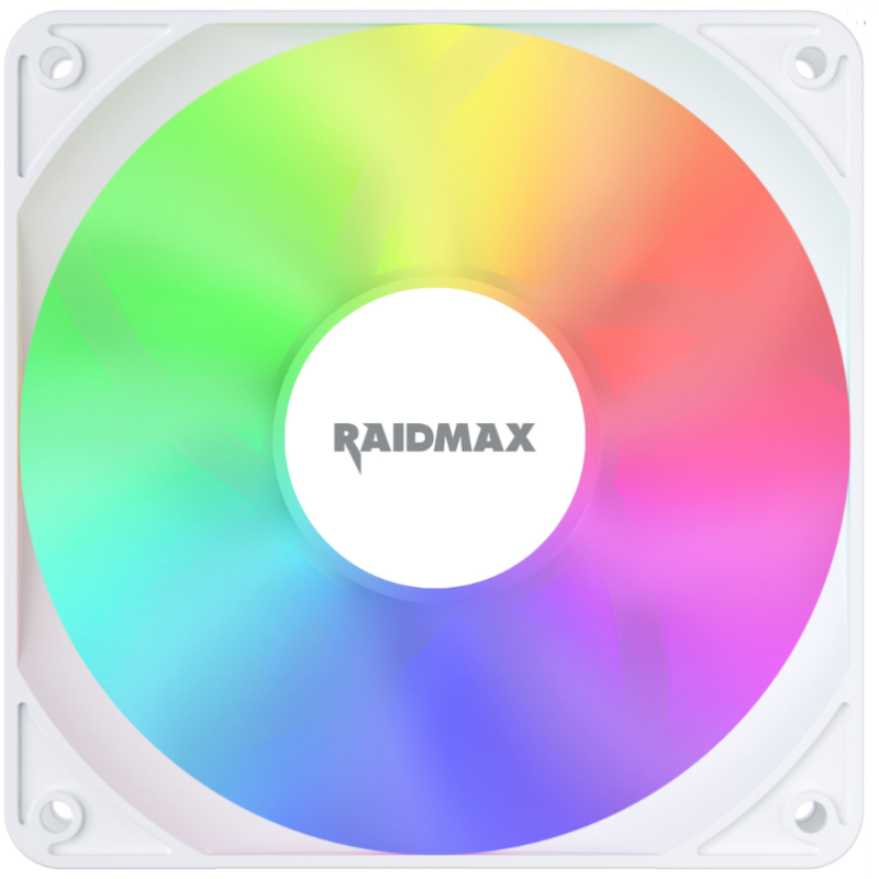 Pack 4 Ventilateur RAIDAMX X-AIR NV-X120FWDC4 - LED ARGB - Blanc