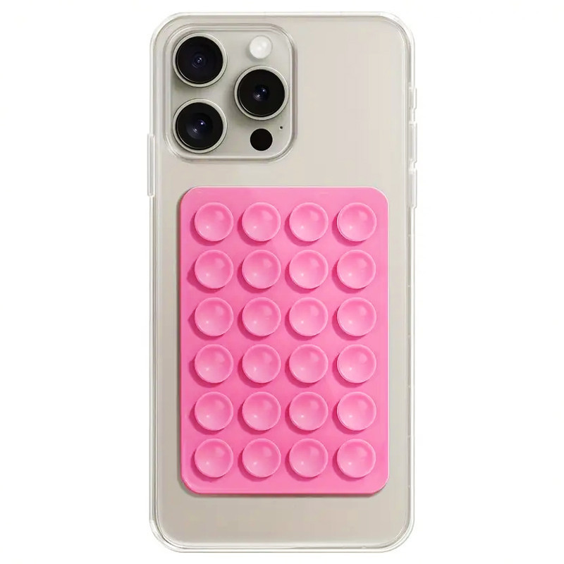 Support Smartphone Silicone à Ventouse - Rose