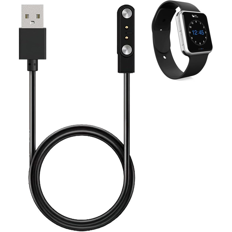 Cable Chargeur Smartwatch Broche 2.5 mm - Noir