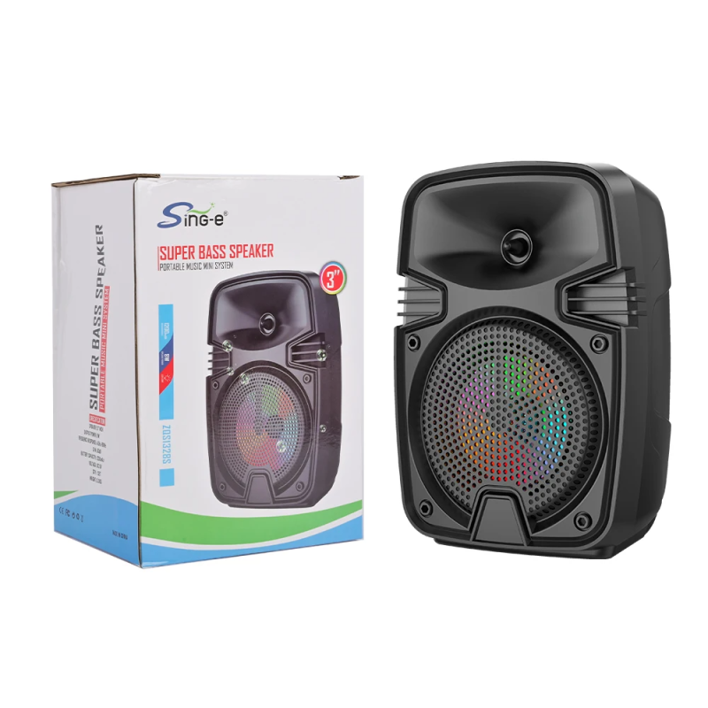 Haut Parleur Bluetooth SING-E ZQS-1328 RGB - Noir