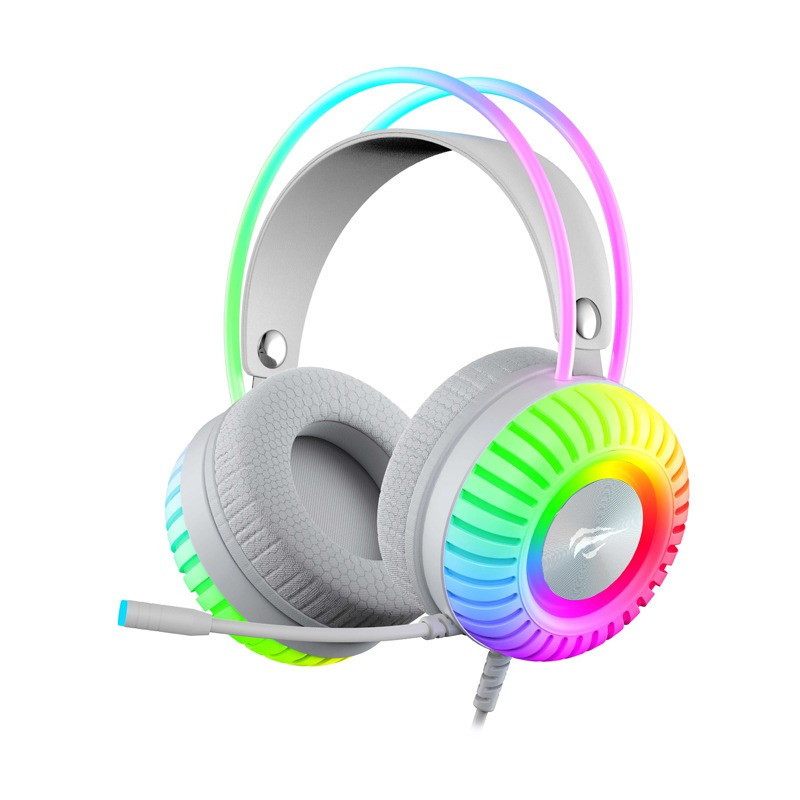 Casque Gaming USB 7.1 HAVIT H2046U RGB - Blanc