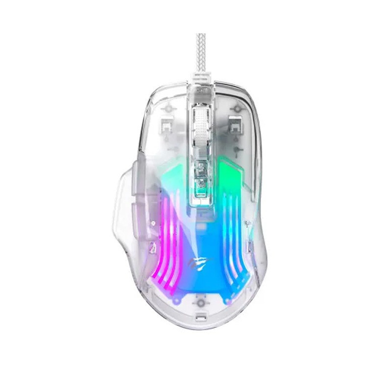 Souris Gaming HAVIT MS1011SE RGB - Transparent Blanc