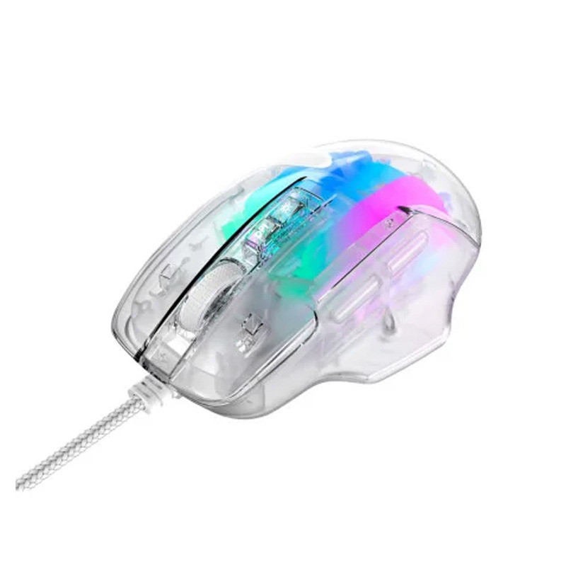 Souris Gaming HAVIT MS1011SE RGB - Transparent Blanc