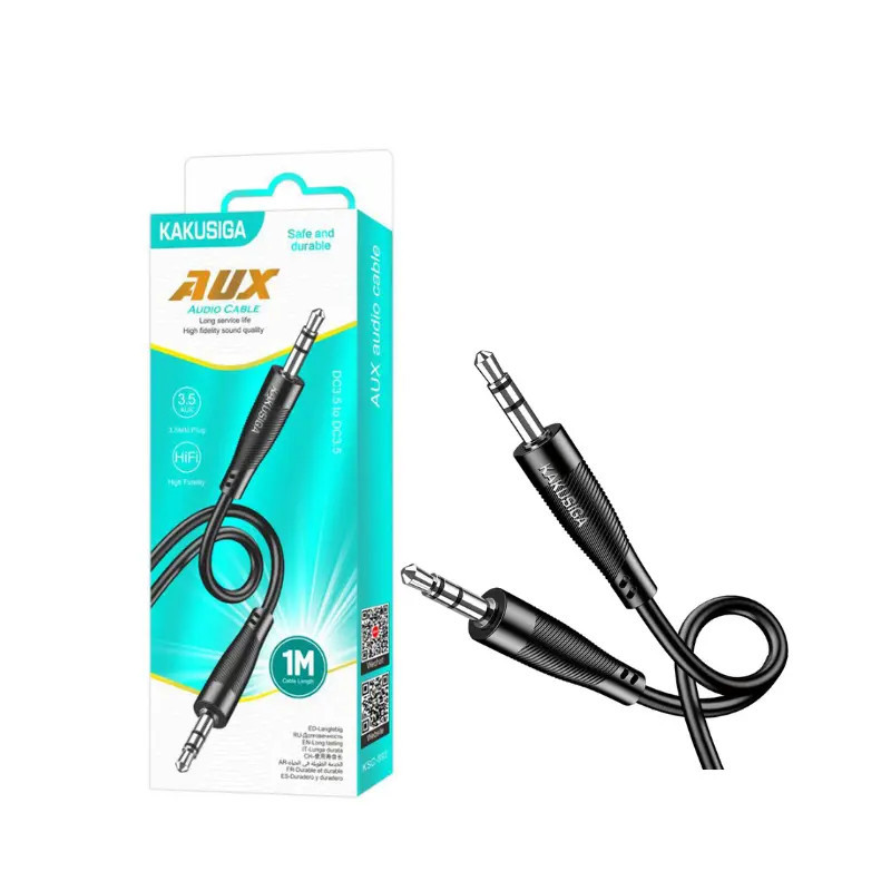 Cable AUX Jack 1m KAKUSIGA KSC-893 - Noir