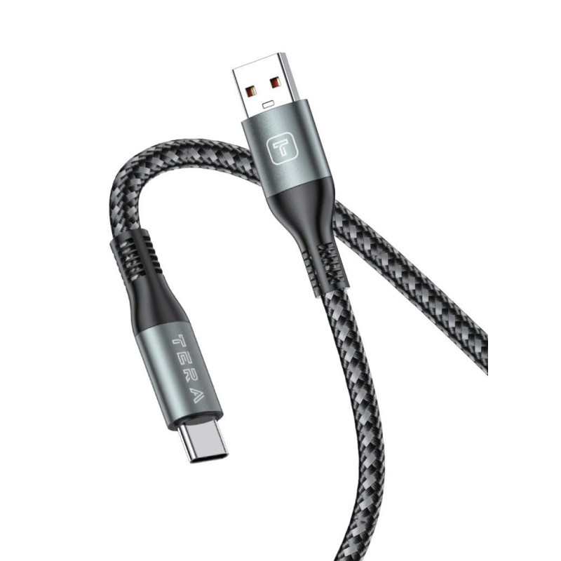 Cable Type C 1m 5A TERA TUC19 - Noir