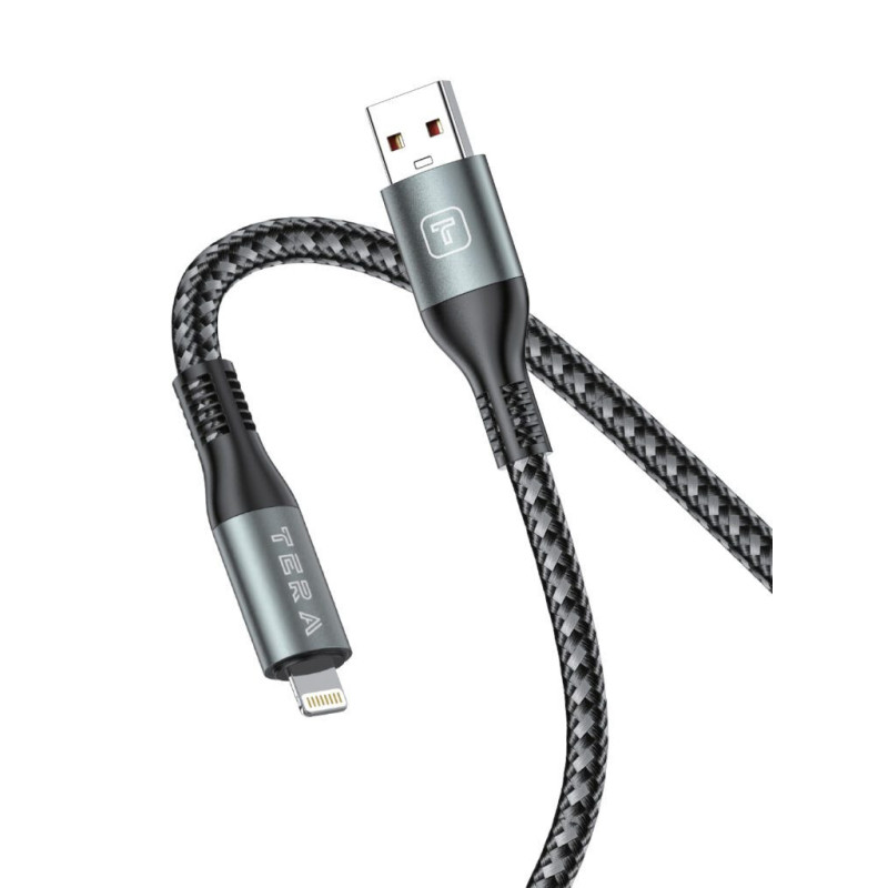 Cable Lightning 1m 5A TERA TUC18 - Noir