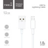 Cable Lightning 1m 3A TERA TUC20 - Blanc