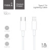 Cable Lightning USB-C 1m 3A TERA TUC11 - Blanc