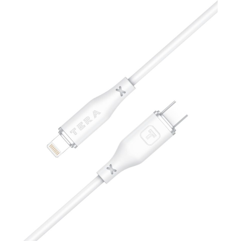 Cable Lightning USB-C 1m 4A TERA TUC14 - Blanc
