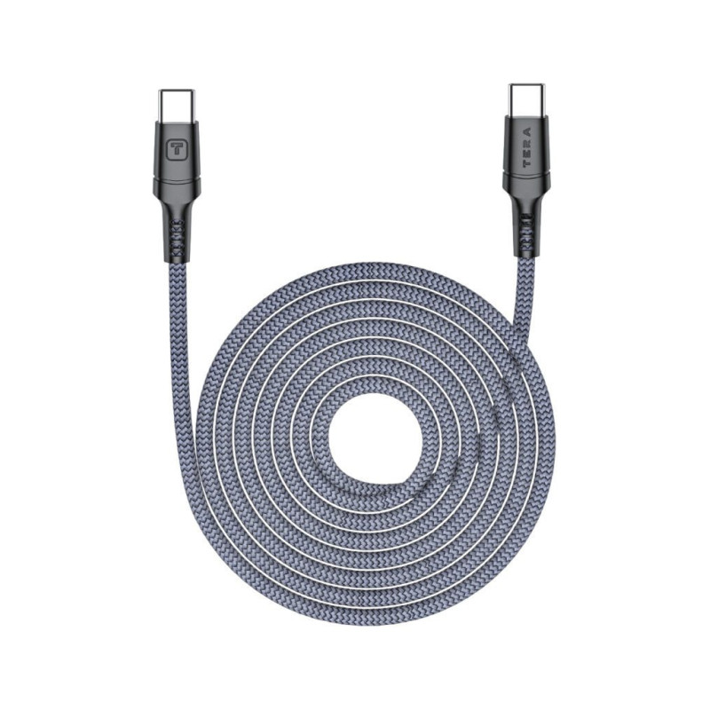 Cable USB-C 1m 3.4A TERA TUC04 - Gris