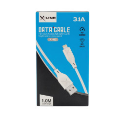Cable Lightning 1m 3.1A X-LINE X-02 - Blanc