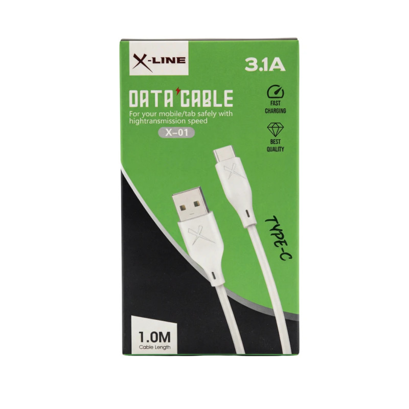 Cable Type C 1m 3.1A X-LINE X-01 - Blanc