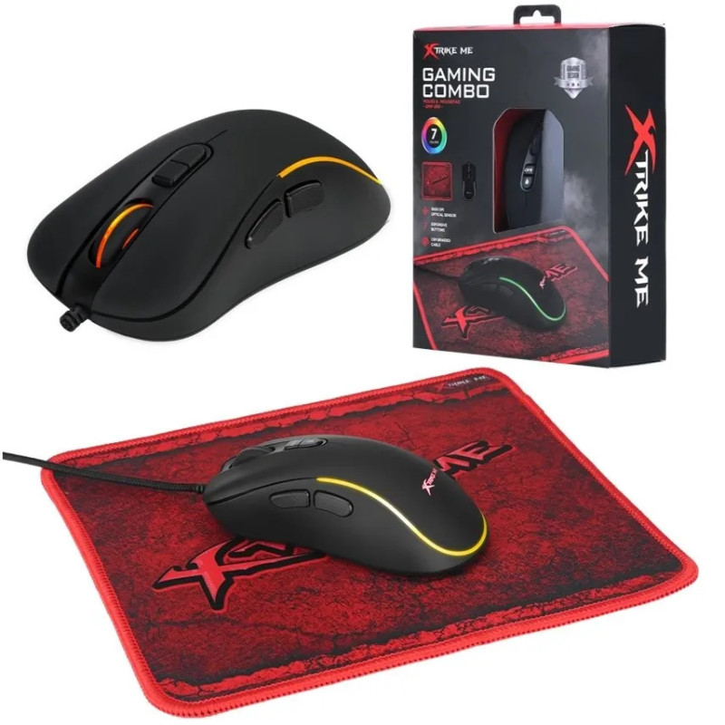 Pack Souris + Tapis Gaming Xtrike Me GMP-290 / 3600 dpi