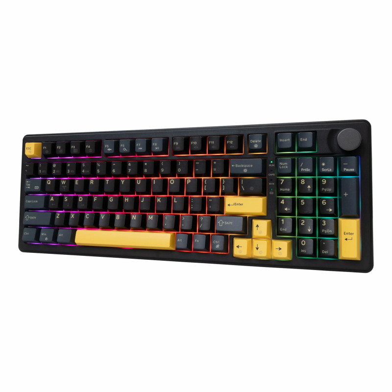 Clavier sans Fil / Bluetooth WHITE SHARK EXCALIBUR GK-007151 - Wine Red Switch - Noir
