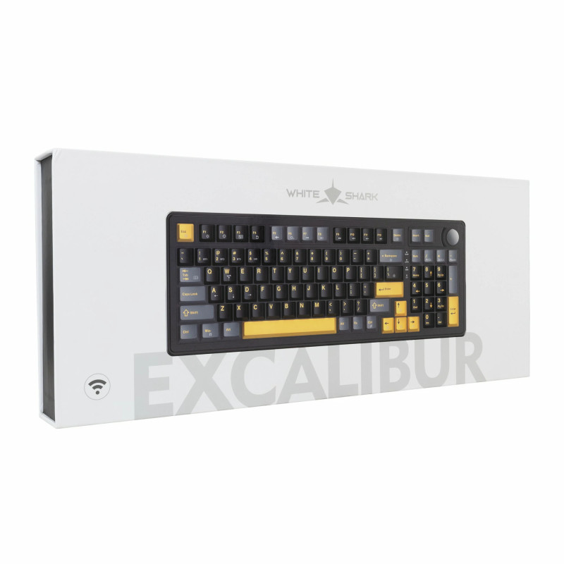 Clavier sans Fil / Bluetooth WHITE SHARK EXCALIBUR GK-007151 - Wine Red Switch - Noir