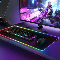 Tapis de Souris 800x300mm - RGB - Noir