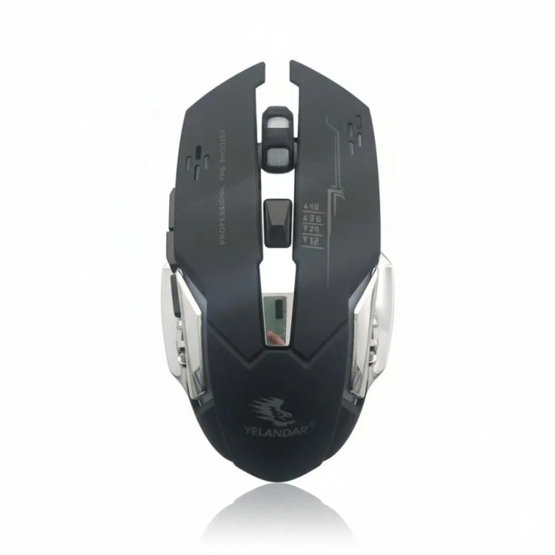 Souris sans Fil / Bluetooth Rechargeable Q6 RGB - Noir