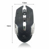 Souris sans Fil / Bluetooth Rechargeable Q6 RGB - Noir