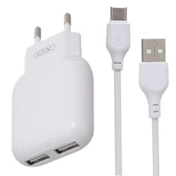 Chargeur Type C Double USB 15.5W XO L78 - Blanc