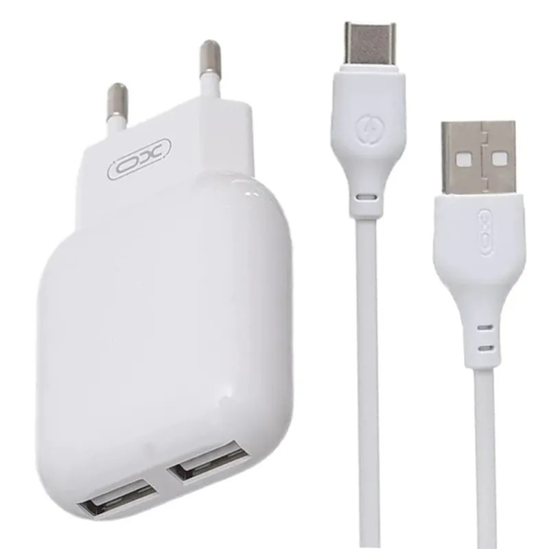 Chargeur Type C Double USB 15.5W XO L78 - Blanc