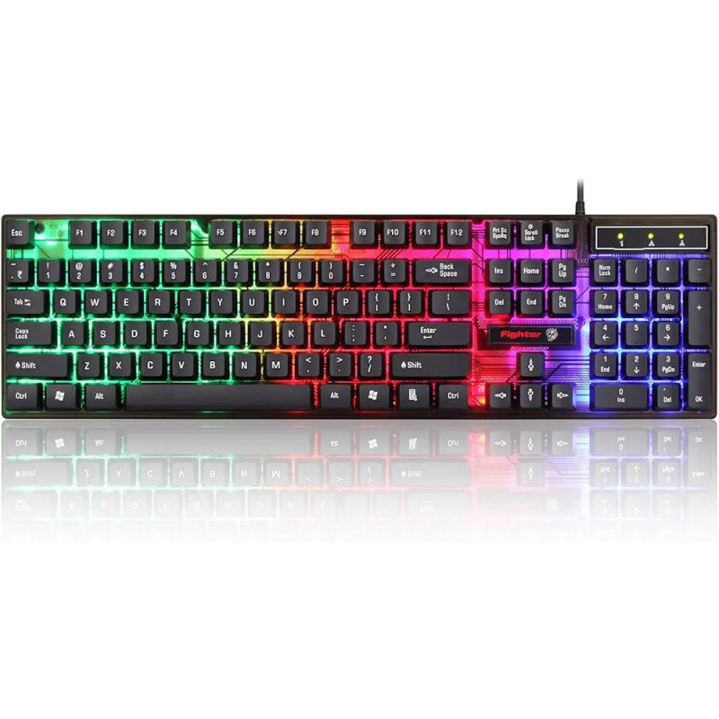 Clavier Gaming USB ENTER FIGHTER RGB - Noir