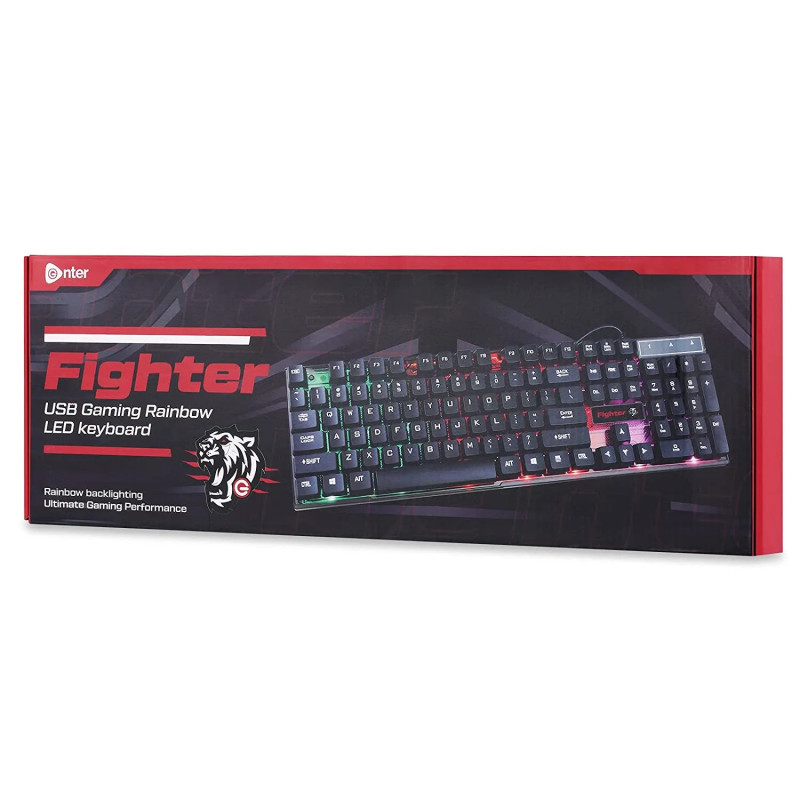 Clavier Gaming USB ENTER FIGHTER RGB - Noir