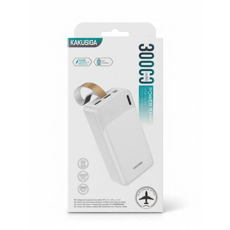 Power Bank KAKUSIGA KSC-1272 30000 mAh - Blanc