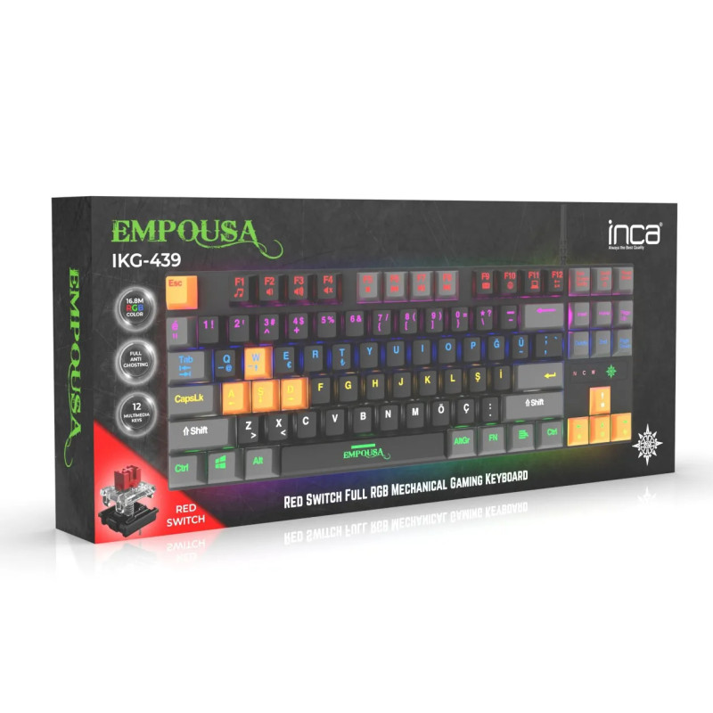 Clavier Mécanique INCA IKG-439 RGB - Noir - Red Switch