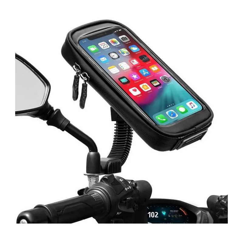 Support Smartphone Imperméable pour Moto - Noir
